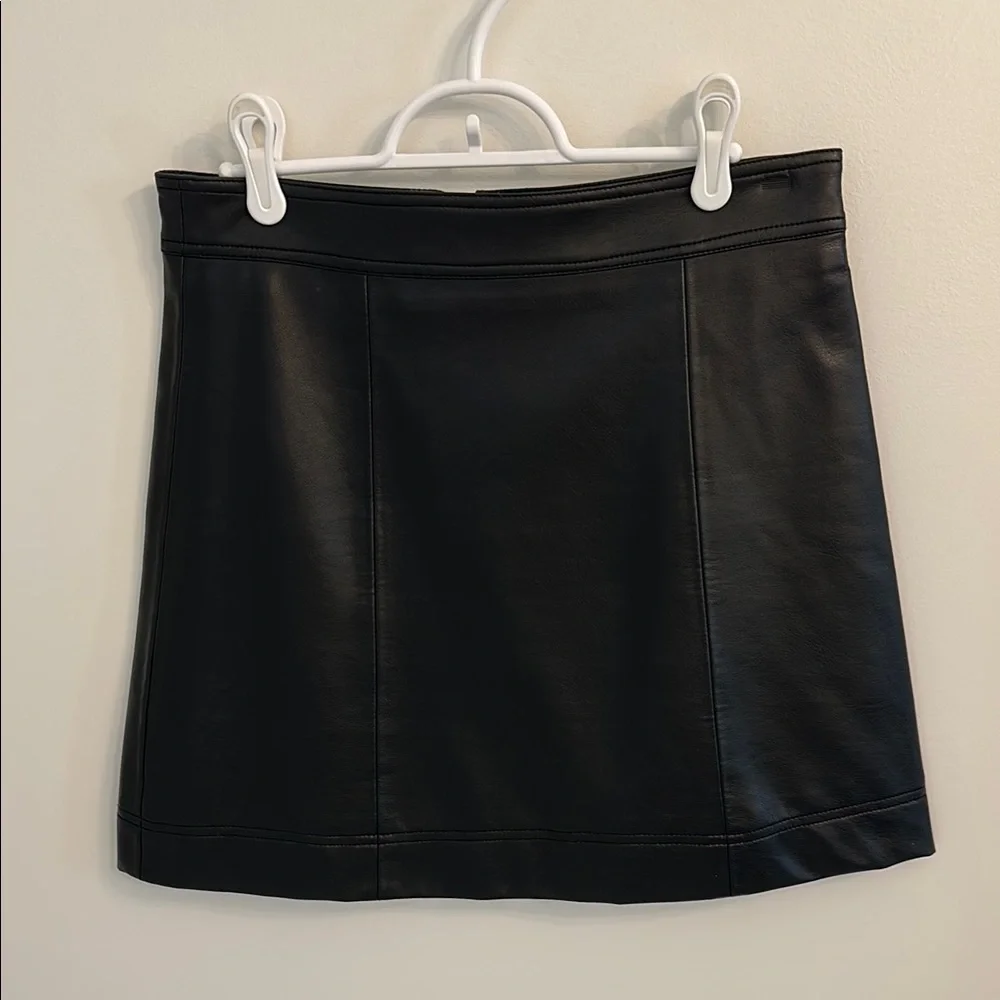 J. Crew Mercantile Faux-leather mini skirt